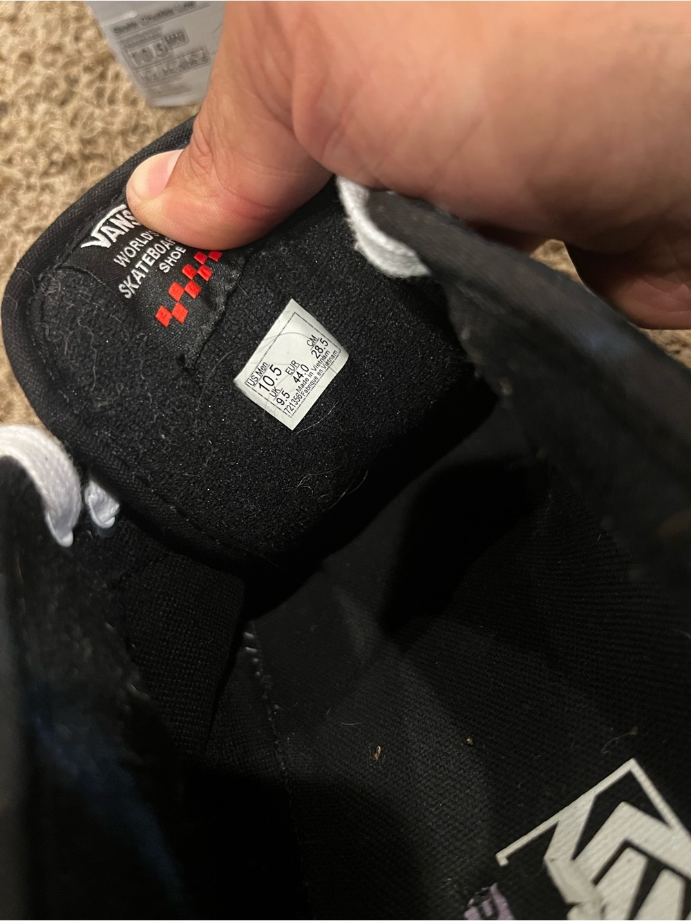 Vans Black Canvas Sneakers with Gum Sole - Picture 6 of 13